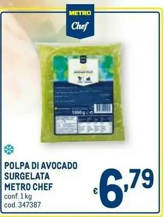 Metro Polpa di avocado surgelata offerta