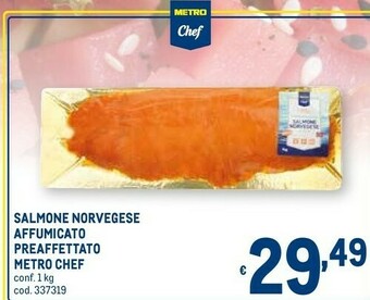 Metro Salmone norvegese affumicato preaffettato offerta