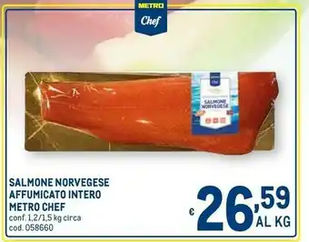 Metro Salmone norvegese affumicato intero offerta