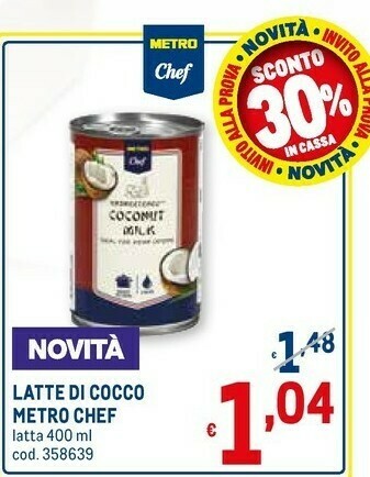 Metro Latte di cocco offerta