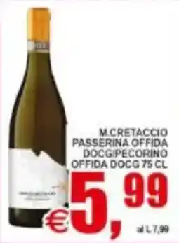 Pewex M.cretaccio passerina offida docg/pecorino offida docg offerta