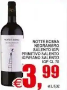 Pewex Notte rossa negramaro salento igp/primitivo salento igp/fiano salento igp offerta