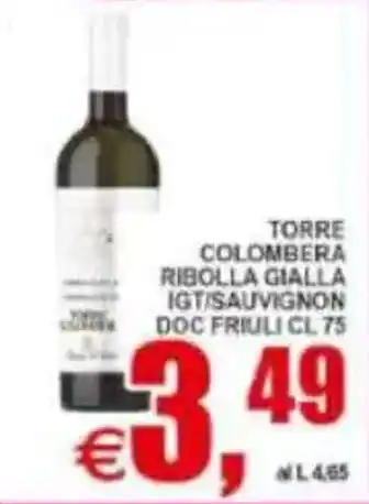 Pewex Torre colombera ribolla gialla igt/sauvignon doc friuli offerta