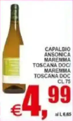 Pewex Capalbio ansonica maremma toscana doc/ maremma toscana doc offerta