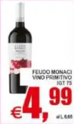 Pewex Feudo monaci vino primitivo igt offerta
