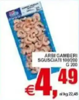 Pewex Arbi gamberi sgusciati 100/200 offerta