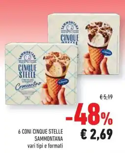 Conad 6 coni cinque stelle sammontana offerta