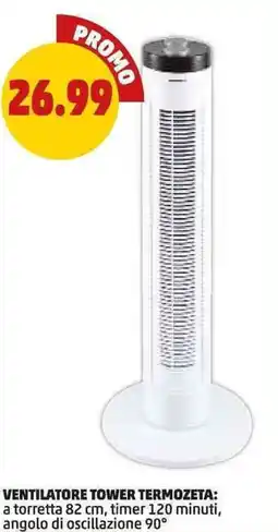 PENNY Ventilatore tower TERMOZETA offerta