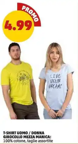 PENNY T-shirt uomo / donna girocollo mezza manica offerta