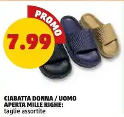 PENNY Ciabatta donna / uomo aperta mille righe offerta