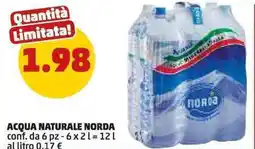 PENNY Acqua naturale NORDA offerta