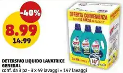 PENNY Detersivo liquido lavatrice GENERAL offerta