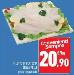 Conad Filetto di platessa senza pelle offerta