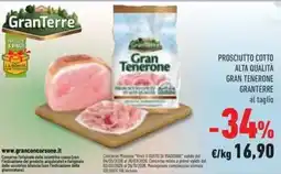 Conad Prosciutto cotto alta qualità gran tenerone granterre offerta