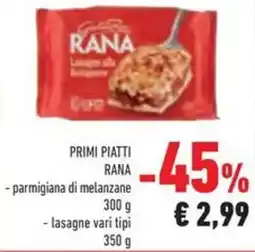 Conad Primi piatti rana offerta