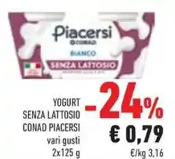 Conad Piacersi yogurt senza lattosio offerta
