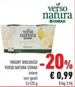 Conad Yogurt biologico verso natura conad offerta