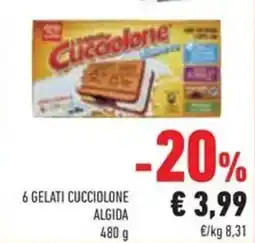 Conad 6 gelati cucciolone algida offerta