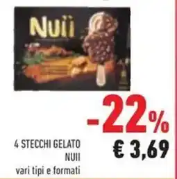 Conad 4 stecchi gelato nuii offerta
