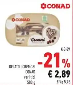 Conad Gelato i cremosi conad offerta
