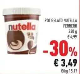 Conad Pot gelato nutella ferrero offerta