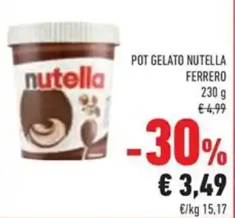 Conad Pot gelato nutella ferrero offerta