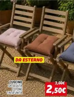 Orizzonte Cuscino da seduta cotone tinta unita offerta