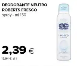 Tigre Deodorante neutro ROBERTS FRESCO spray offerta