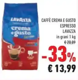 Conad Caffè crema e gusto espresso lavazza offerta