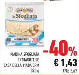 Conad Piadina sfogliata extrasottile casa della piada crm offerta