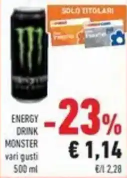 Conad Energy drink monster offerta