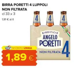 Tigre Birra poretti 4 luppoli non filtrata offerta