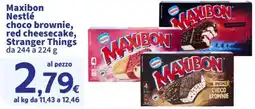 Sigma Maxibon Nestlé choco brownie, red cheesecake, Stranger Things offerta