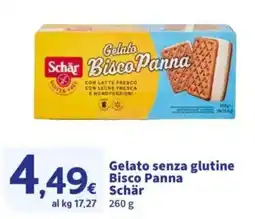 Sigma Gelato senza glutine Bisco Panna Schär offerta