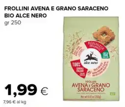 Tigre Frollini avena e grano saraceno BIO ALCE NERO offerta