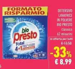 Conad Detersivo lavatrice in polvere bio presto offerta