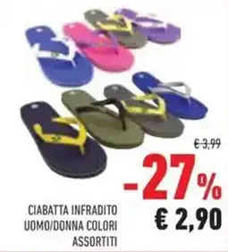 Conad Ciabatta infradito uomo/donna colori assortiti offerta