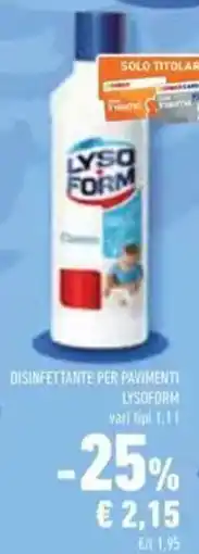 Conad DISINFETTANTE PER PAVIMENTI LYSOFORM offerta