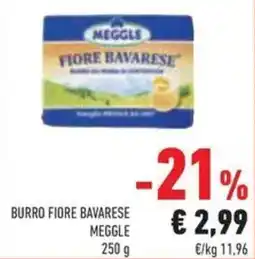 Conad Burro fiore bavarese meggle offerta