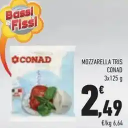 Conad Mozzarella tris conad offerta