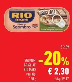 Conad Sgombri grigliati rio mare offerta