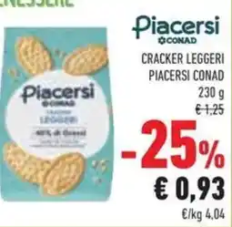 Conad Cracker leggeri piacersi conad offerta