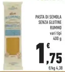Conad Pasta di semola senza glutine rummo offerta