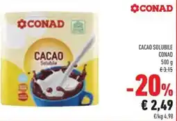 Conad Conad cacao solubile offerta