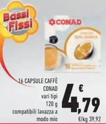 Conad 16 capsule caffè conad offerta