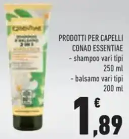 Conad Prodotti per capelli conad essentiae offerta