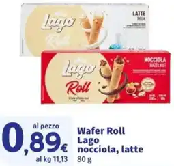 Sigma Wafer Roll Lago nocciola, latte offerta