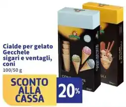 Sigma Cialde per gelato Gecchele sigari e ventagli, coni offerta