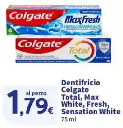 Sigma Dentifricio Colgate Total, Max White, Fresh, Sensation White offerta