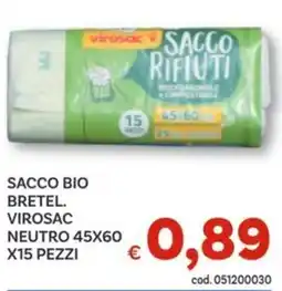 Vivo Supermercati Sacco bio bretel. virosac neutro 45x60 offerta